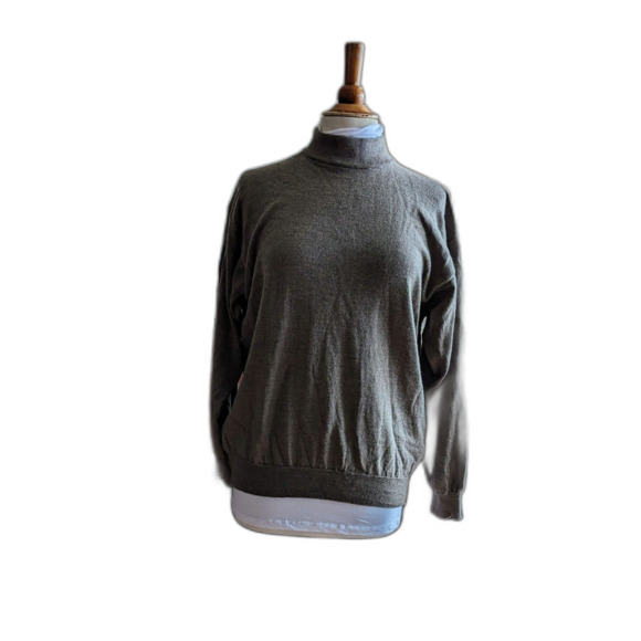 Fiji Made in Italy wool mock neck pullover lightweight sweater   SZ M - Picture 6 of 9